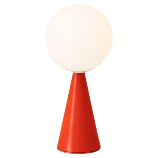 BILIA MINI - Small Table Lamp - Red Metal Base by Fontana Arte For Sale