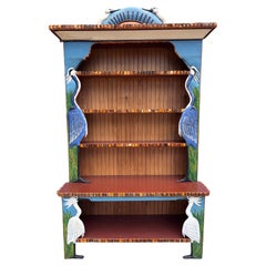 Bill and Phyllis Duffy Folk Art Shelf, Hand-Carved Wood, 2005