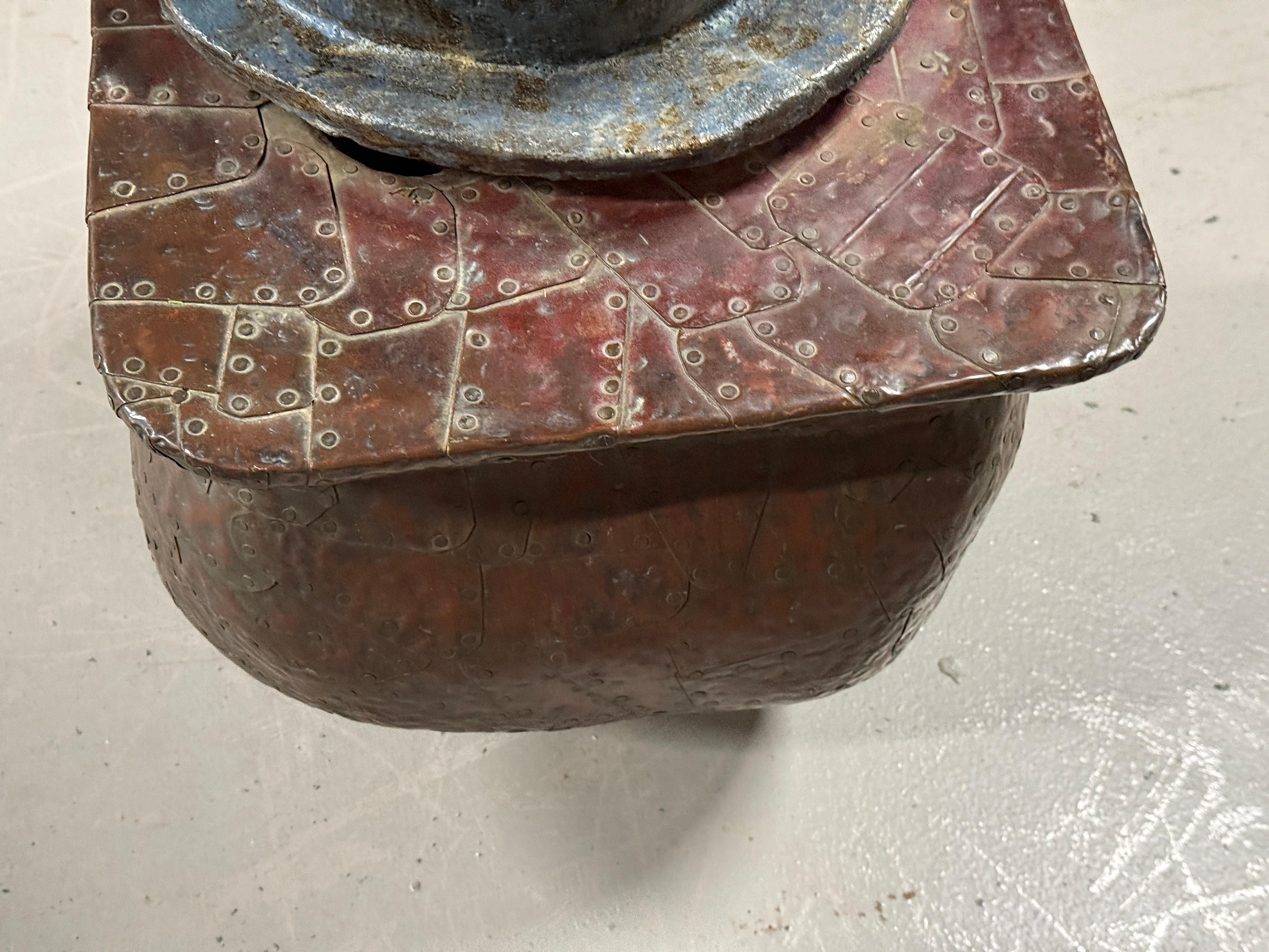 Bill Anson Copper Clad and Pottery Planter For Sale 4