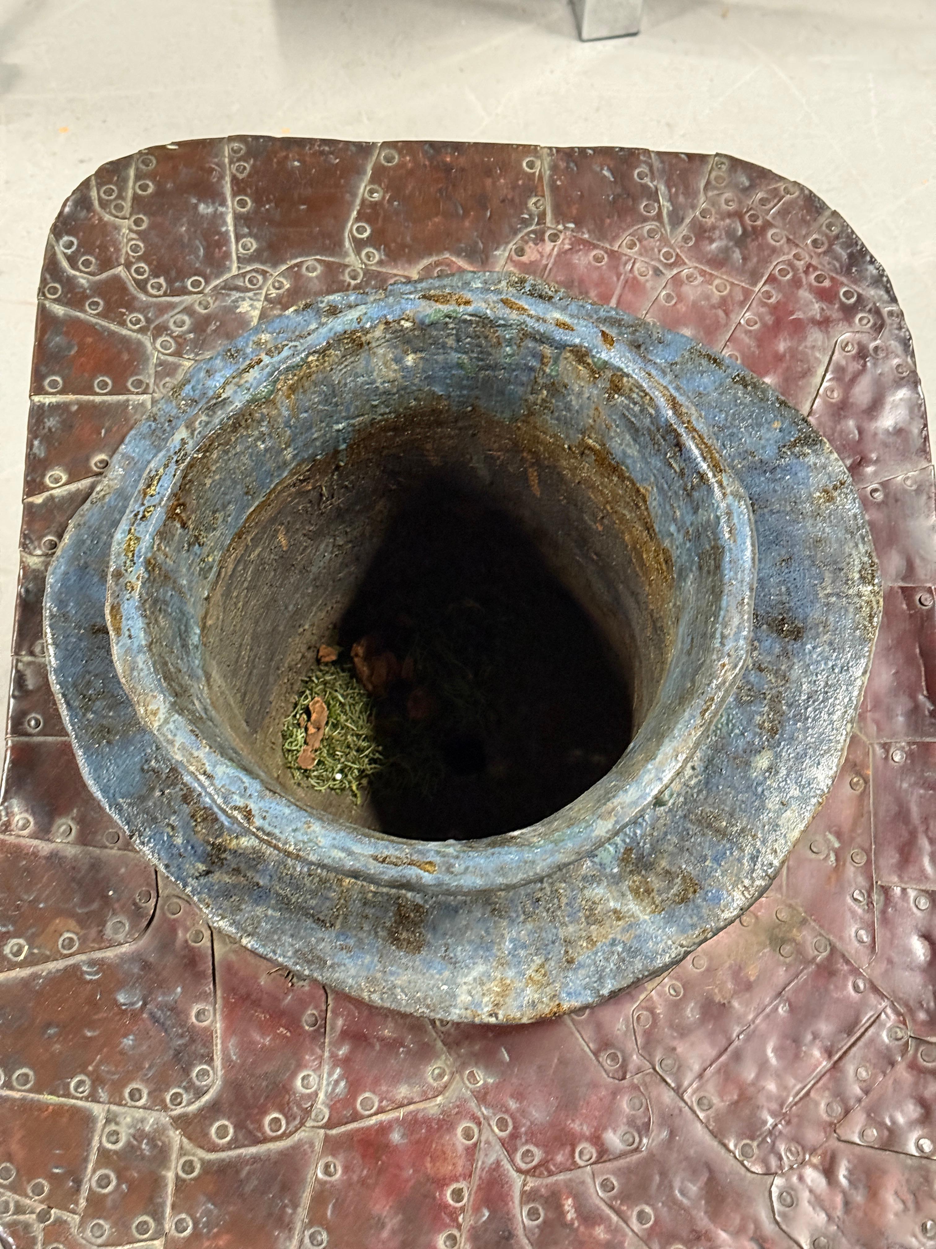 Bill Anson Copper Clad and Pottery Planter For Sale 6