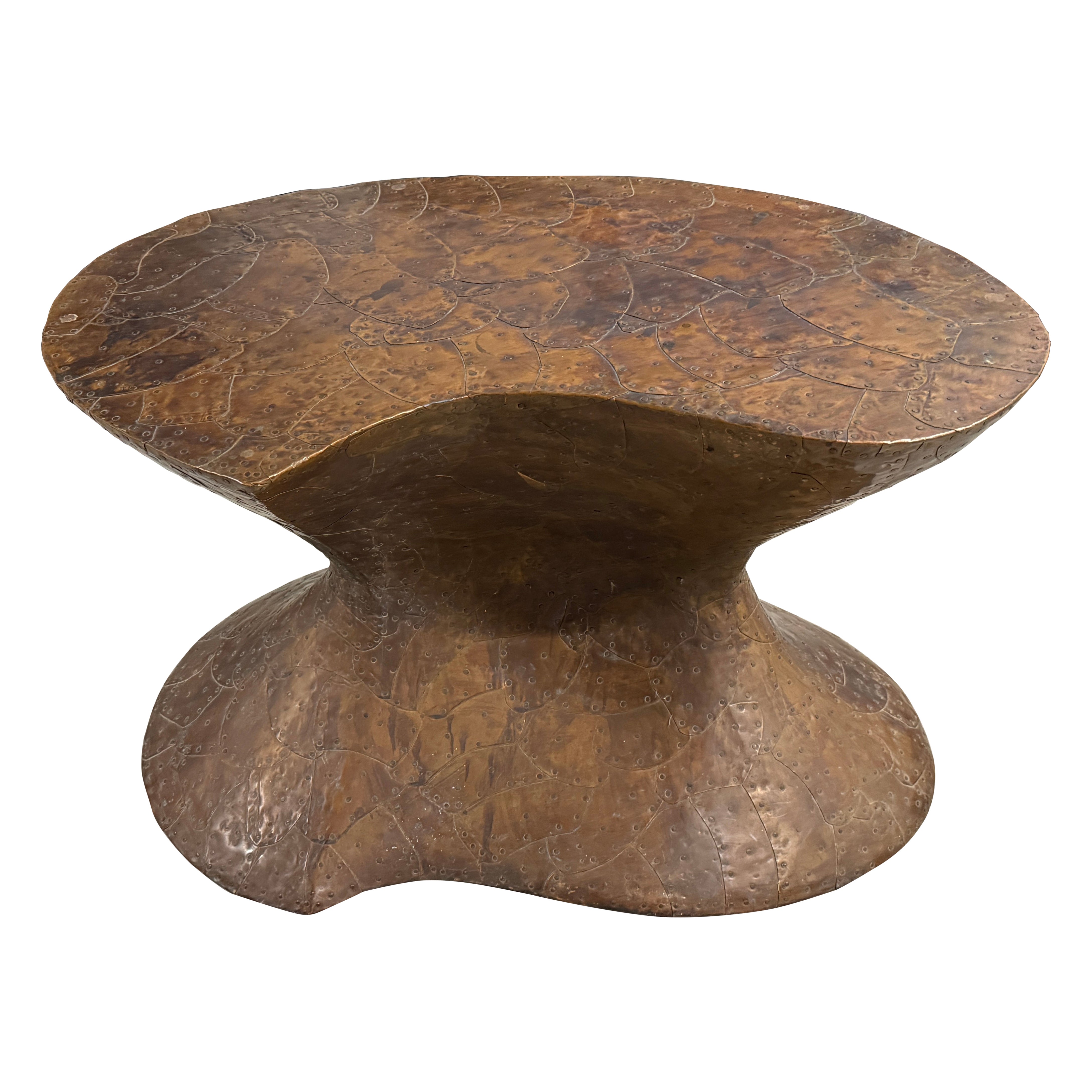 Bill Anson Copper Clad Cedar Organic Bi-morphic  Table