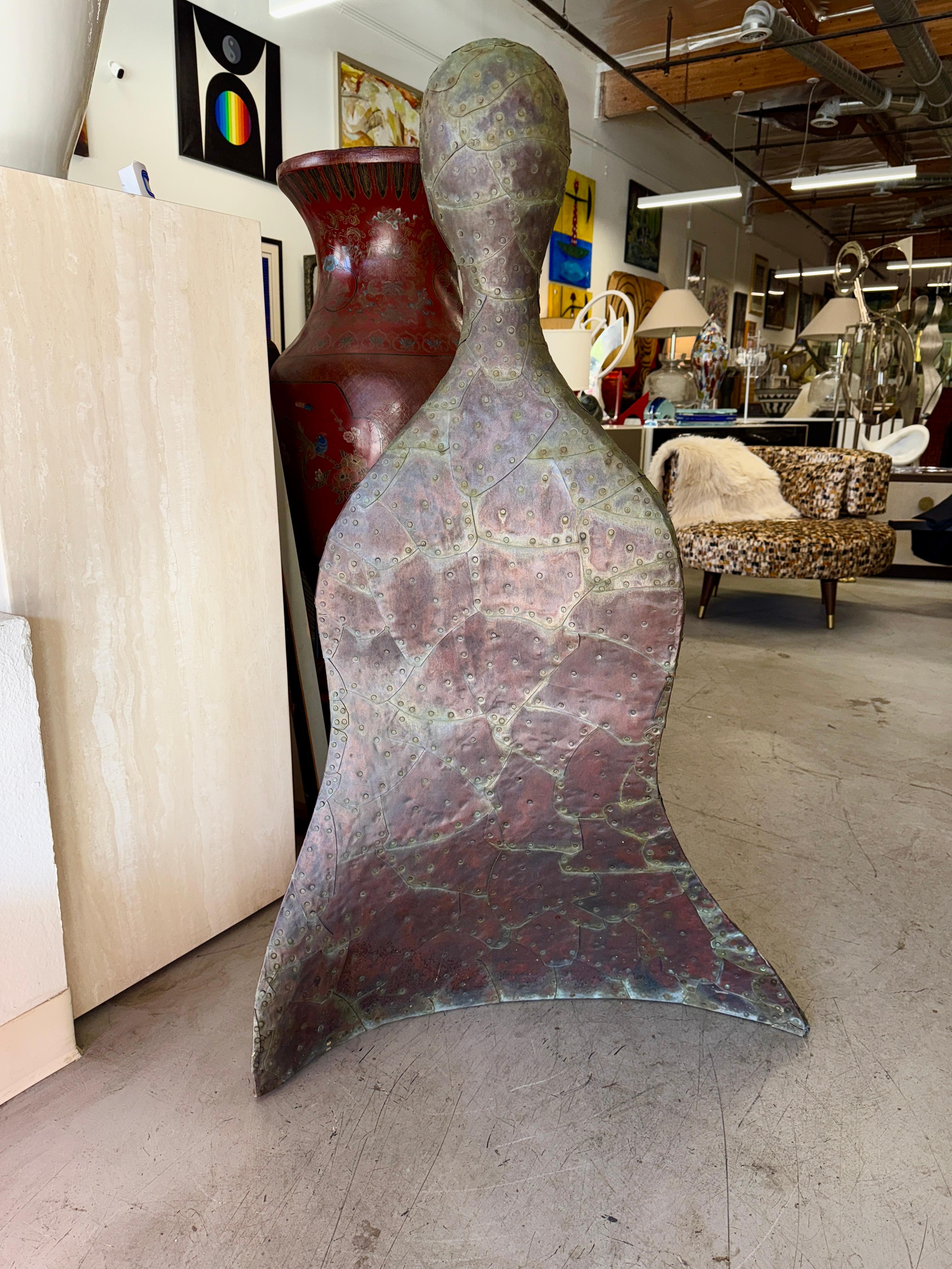 Bill Anson Figura femenina desnuda con escamas y revestida de cobre en venta 3