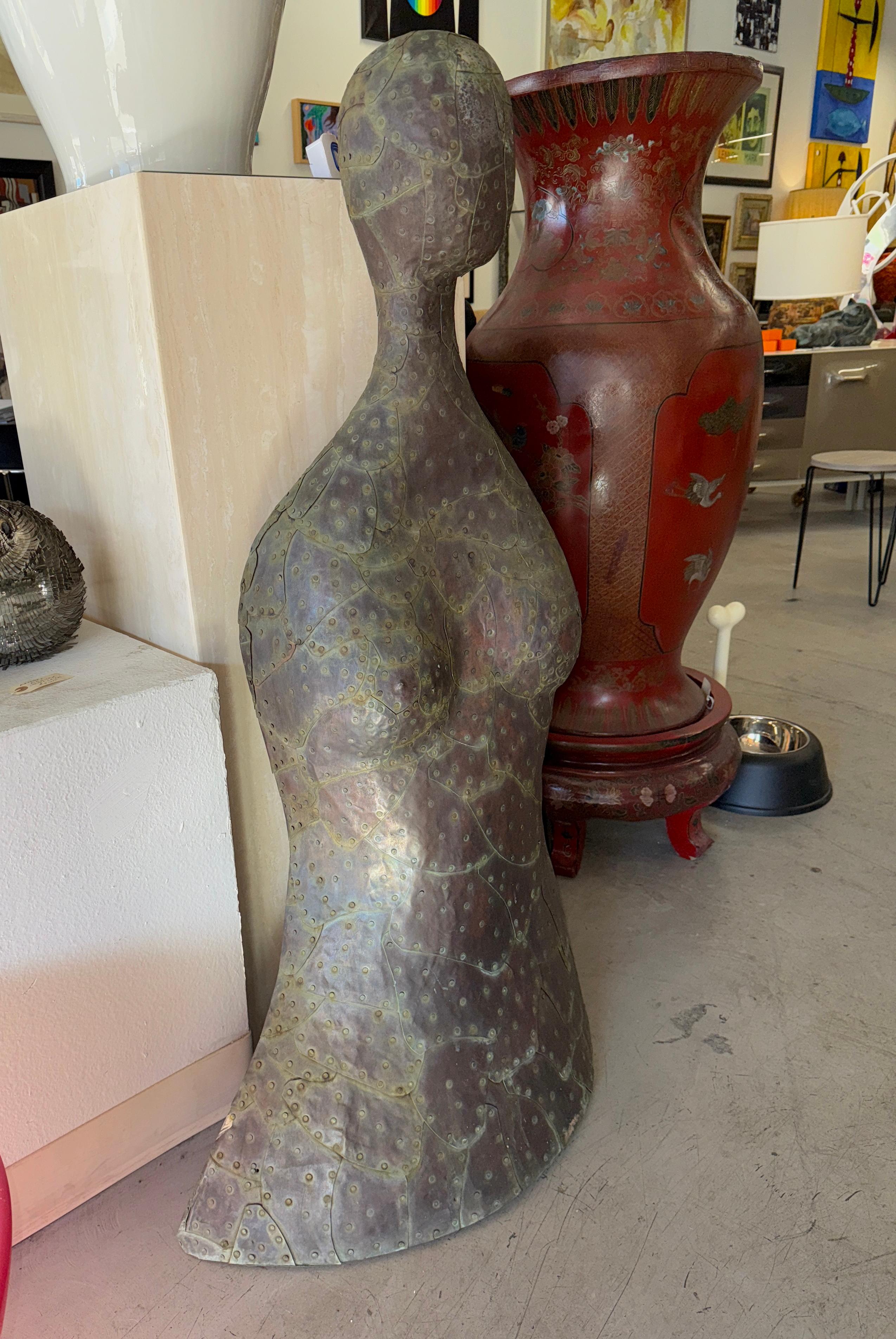 Bill Anson Figura femenina desnuda con escamas y revestida de cobre en venta 1