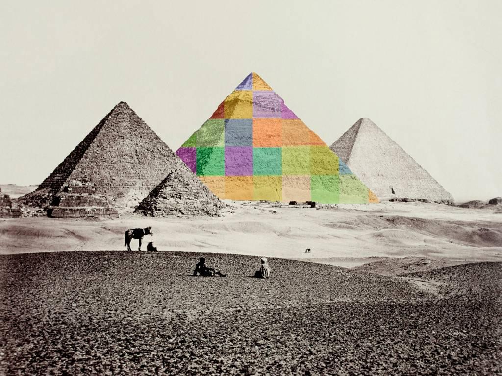 Color Photograph Bill Armstrong - D'après Francis Frith, Pyramid I