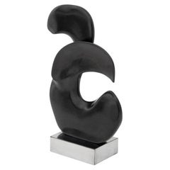 Bill Barrett Abstract Carved Stone Sculpture