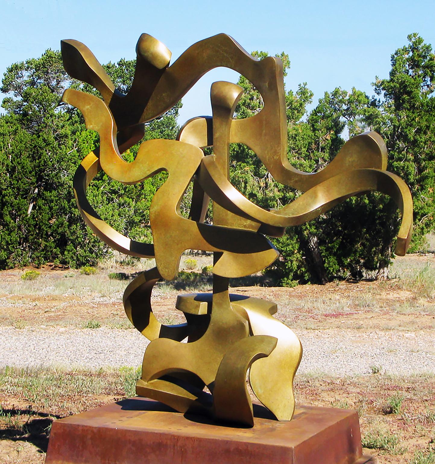 "Aria DNA 5", Abstract, Bronze Metal Sculpture by Bill Barrett