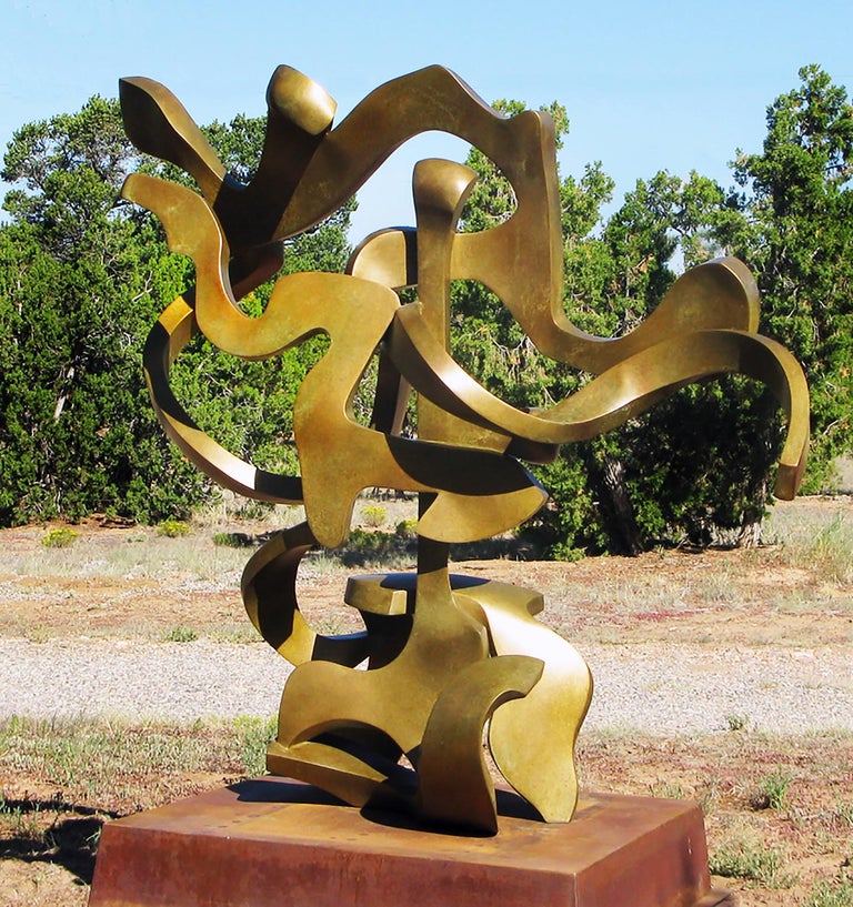 Bill Barrett Aria Dna 5 Abstract Bronze Metal Sculpture By
