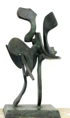 « Lyra Series 24 », sculpture abstraite en métal en bronze de Bill Barrett