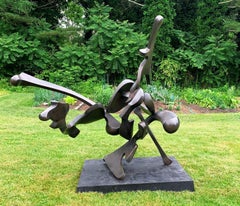 "Muskateer", escultura abstracta de metal y bronce de Bill Barrett