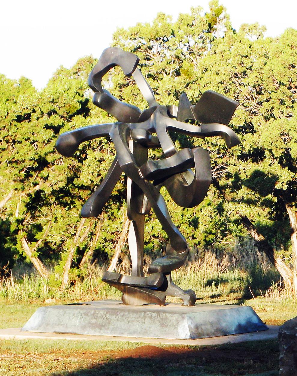 „Sojourner“, Abstrakte Bronzeskulptur aus Metallskulptur von Bill Barrett