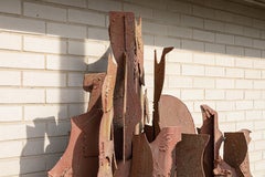 Bill Barrett Untitled Modern Brutalist Welded Steel Sculpture 1970