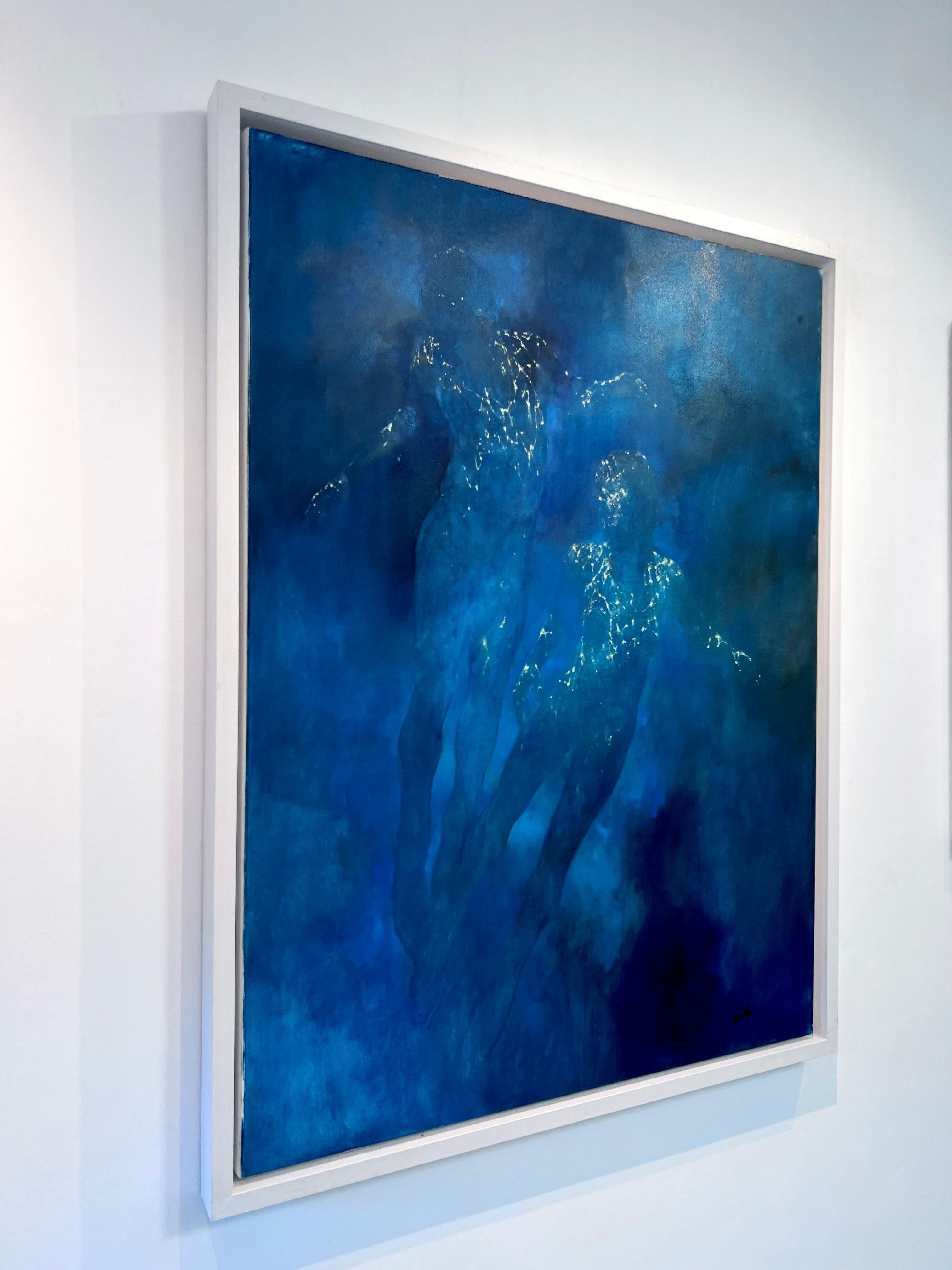 Sfondamento -  umano figurativo astratto espressione pittura arte moderna - Painting di Bill Bate