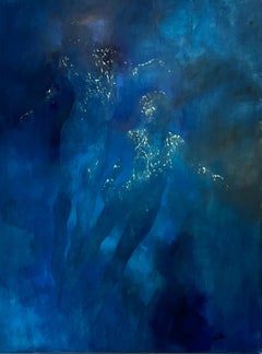 Breaking Through -  human figurative abstract expression painting modern art