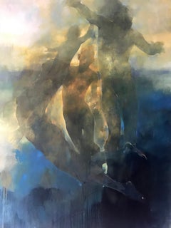 Ethereal - abstract human form figurative oil painting art modern expressionism