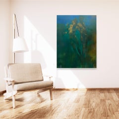 Weightless in the Deep-Original Abstract Expressionism - Figurative Oil Painting
