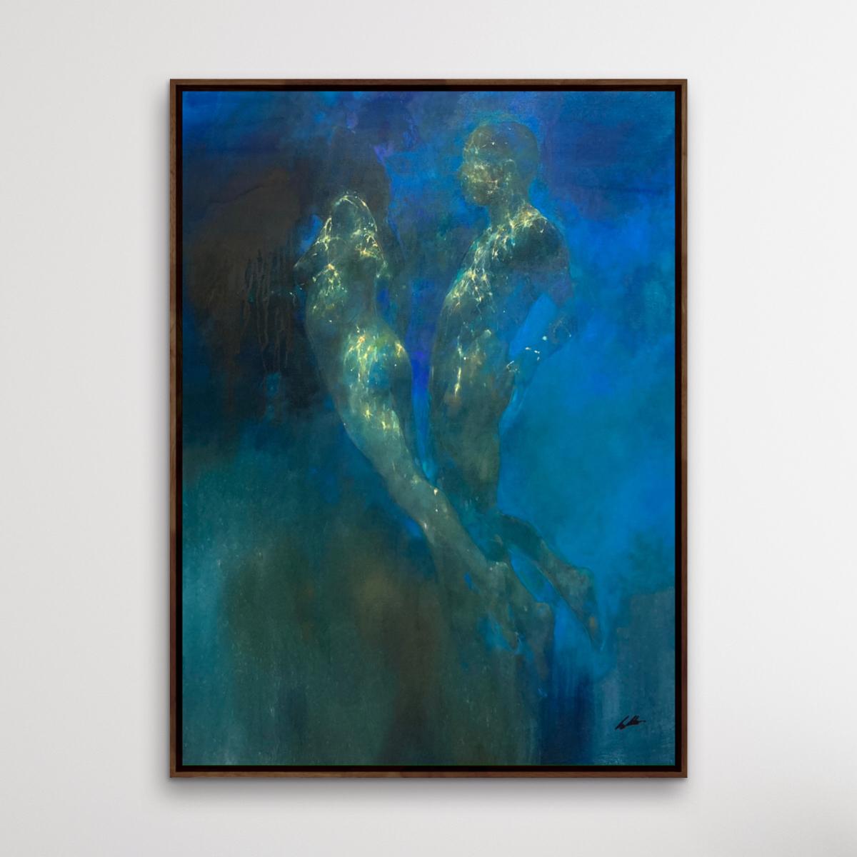 Bill Bate, Reflections, peinture figurative originale, œuvre d'art nue, art aquatique en vente 1