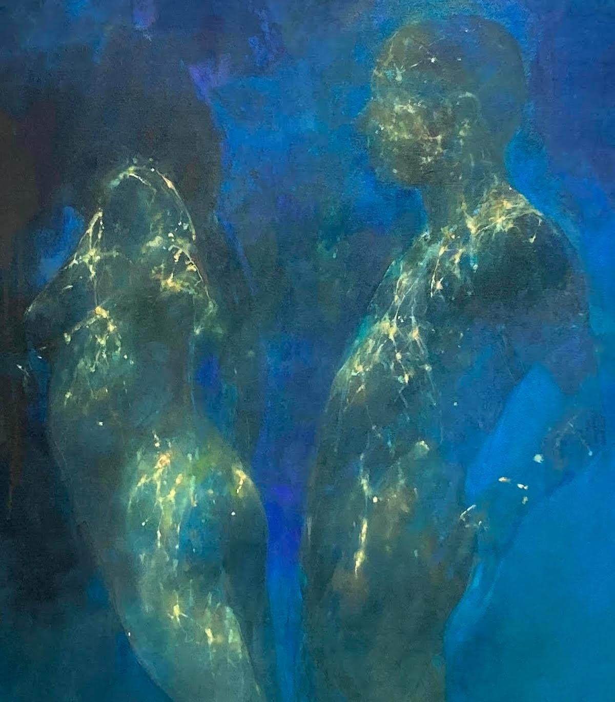Bill Bate, Reflections, peinture figurative originale, œuvre d'art nue, art aquatique en vente 2