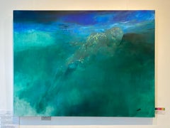 Calm Blue - Nudi atmosferici e ultraterreni: Dipinti a olio su tela