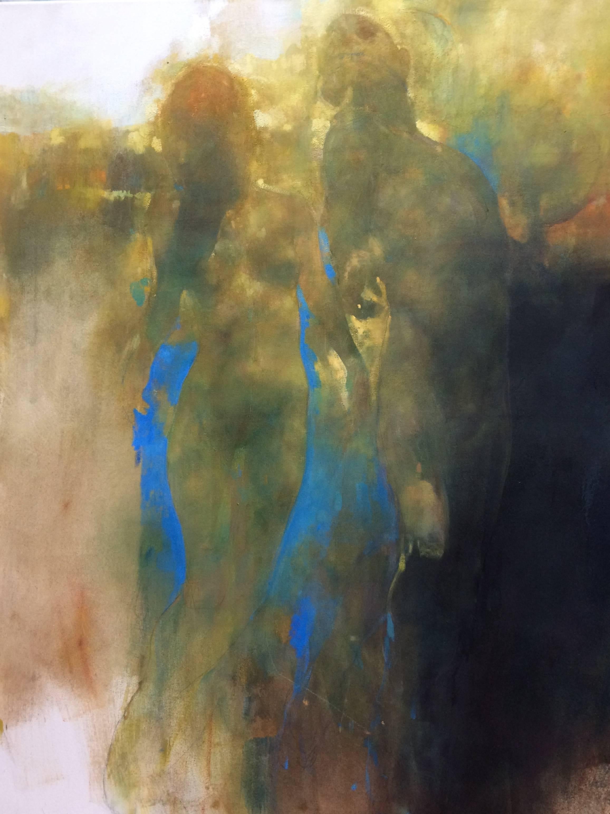 Bill Bate Nude Painting - Distant Blue