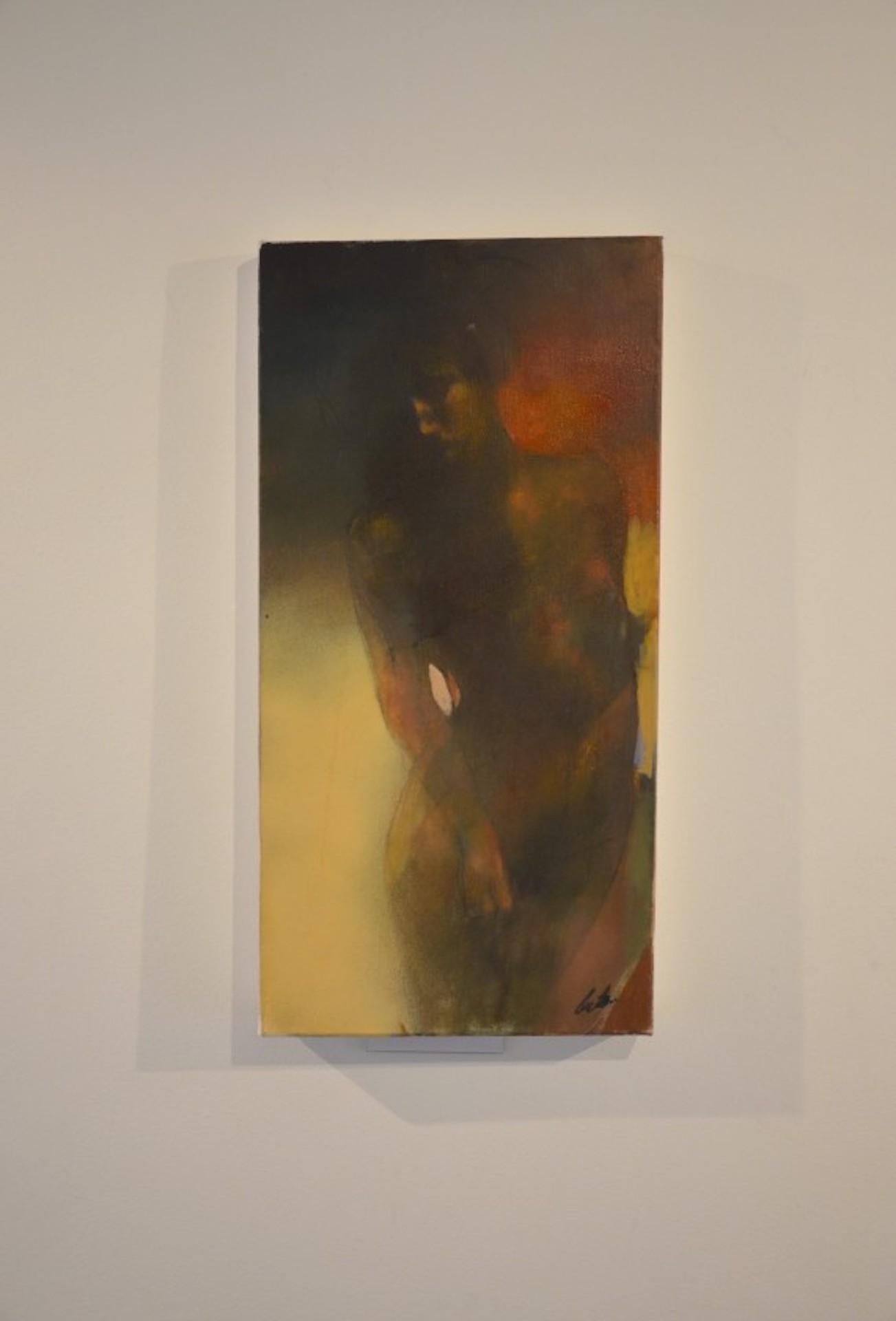 Emerging, Bill Bate, Original Figurative Painting, Nude Portraiture, Affordable For Sale 1