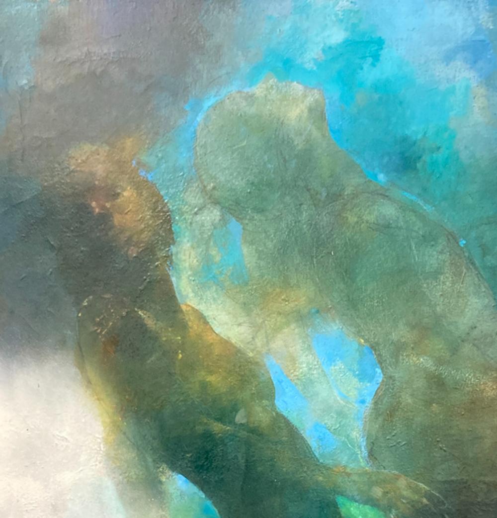 Horizon Licht - Atmosphärische, jenseitige Akte: Ölfarbe auf Leinwand – Painting von Bill Bate