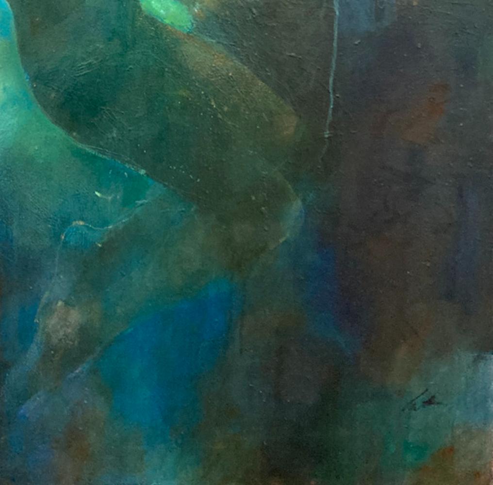 Horizon Licht - Atmosphärische, jenseitige Akte: Ölfarbe auf Leinwand (Zeitgenössisch), Painting, von Bill Bate