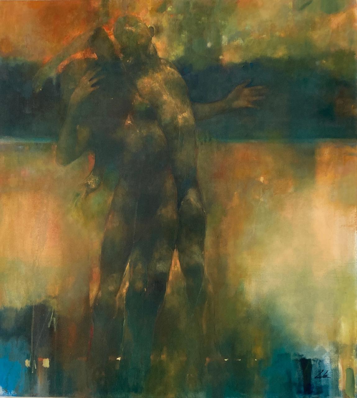 Prospettiva dell'orizzonte - Atmosferica, ultraterrena: Pittura a olio su tela - Painting di Bill Bate