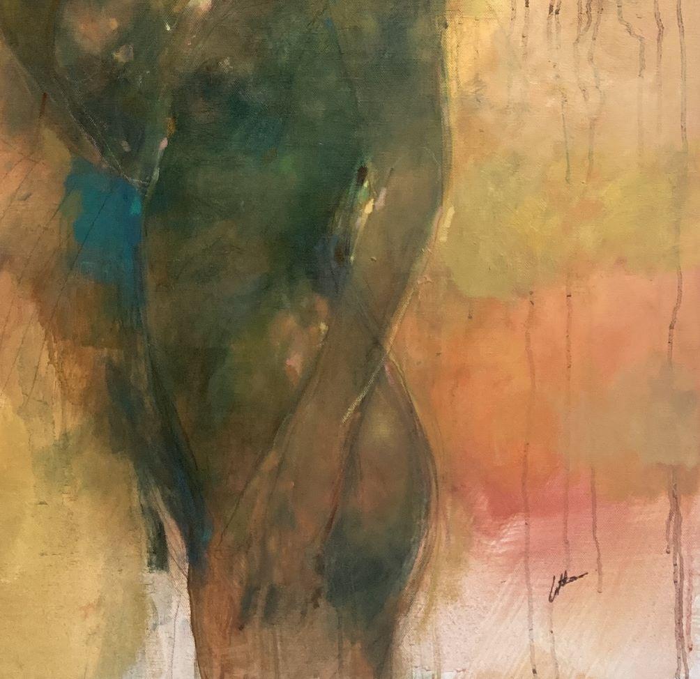 Inner Voice - Nudi atmosferici e ultraterreni: Dipinti a olio su tela - Painting Contemporaneo di Bill Bate