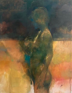Voice intérieure - Nus atmosphériques et d'un autre monde : peinture à l'huile sur toile