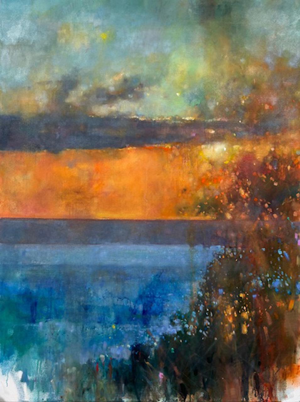 Mortehoe Sonne: Ölfarbe auf Leinwand