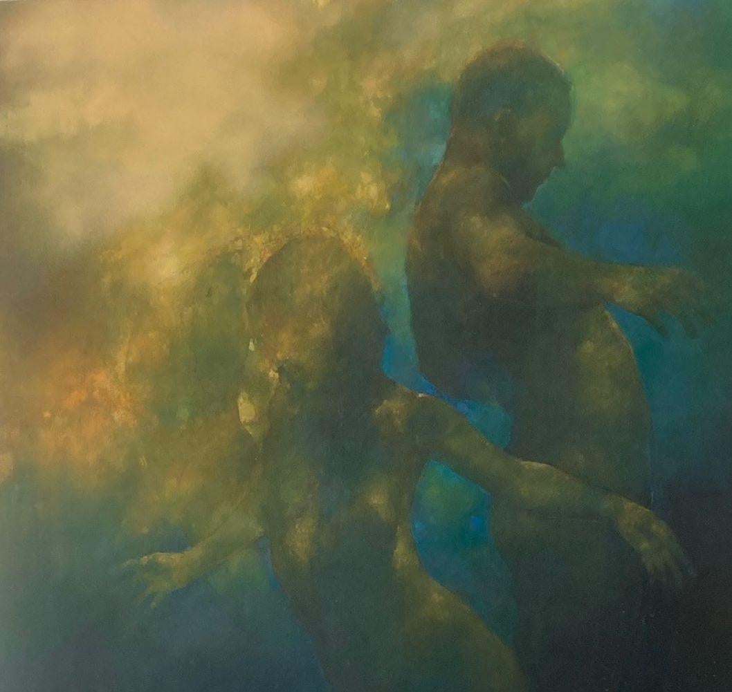 New Dawn - Atmosferico, ultraterreno: Pittura a olio su tela - Painting Contemporaneo di Bill Bate