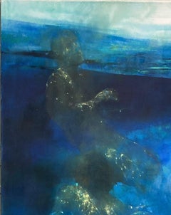 Ocean Figures - Atmospheric, Other-worldly Nudes: Oil Paint on Canvas