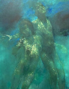 Ocean Light - Atmospheric, Other-worldly Nudes: Oil Paint on Canvas