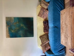 Ocean Swimmers - Atmospheric, Other-worldly: Oil Paint on Canvas