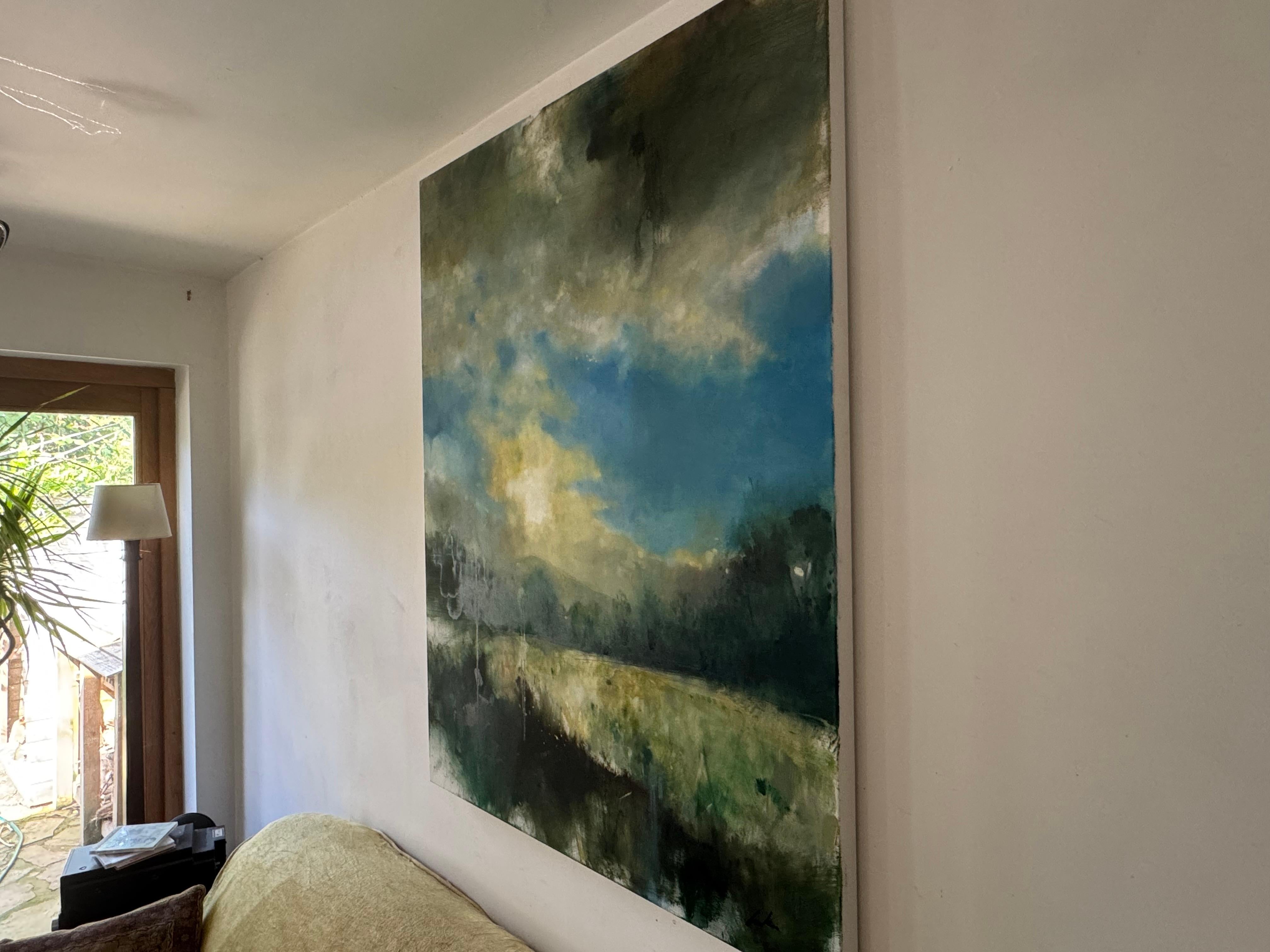 Sonnenuntergang in Maesycrugiau, Originalgemälde, zeitgenössisch, abstrakt, Landschaft (Zeitgenössisch), Painting, von Bill Bate