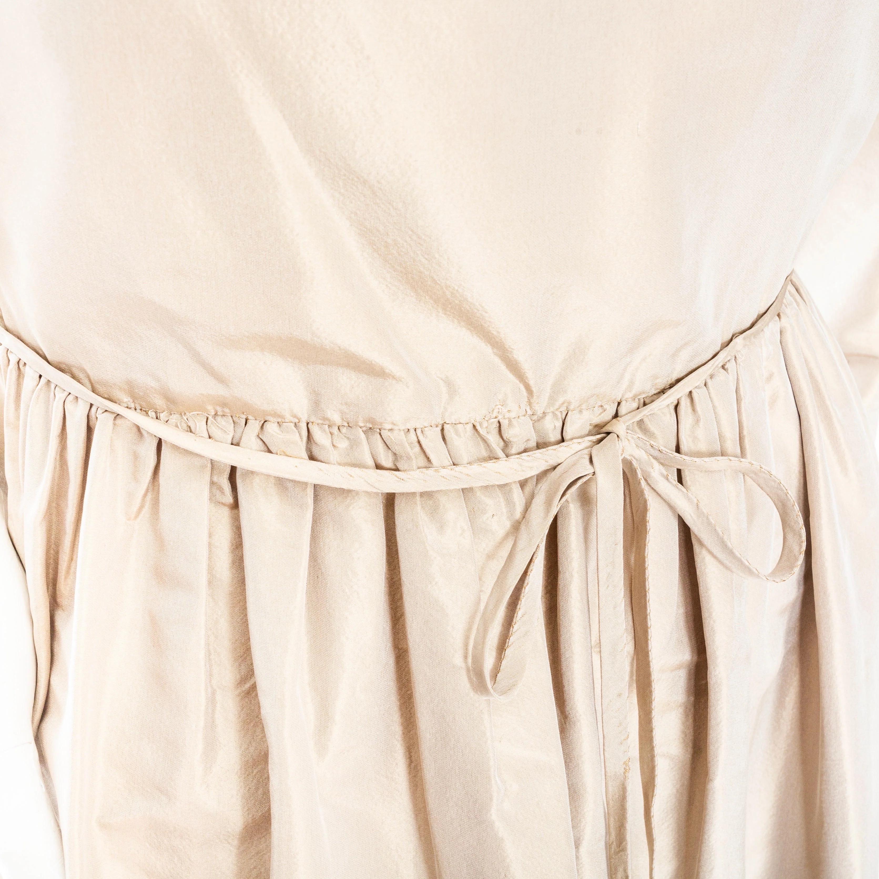 1974 Sable Cuffed Cream Jersey Bill Blass Dress