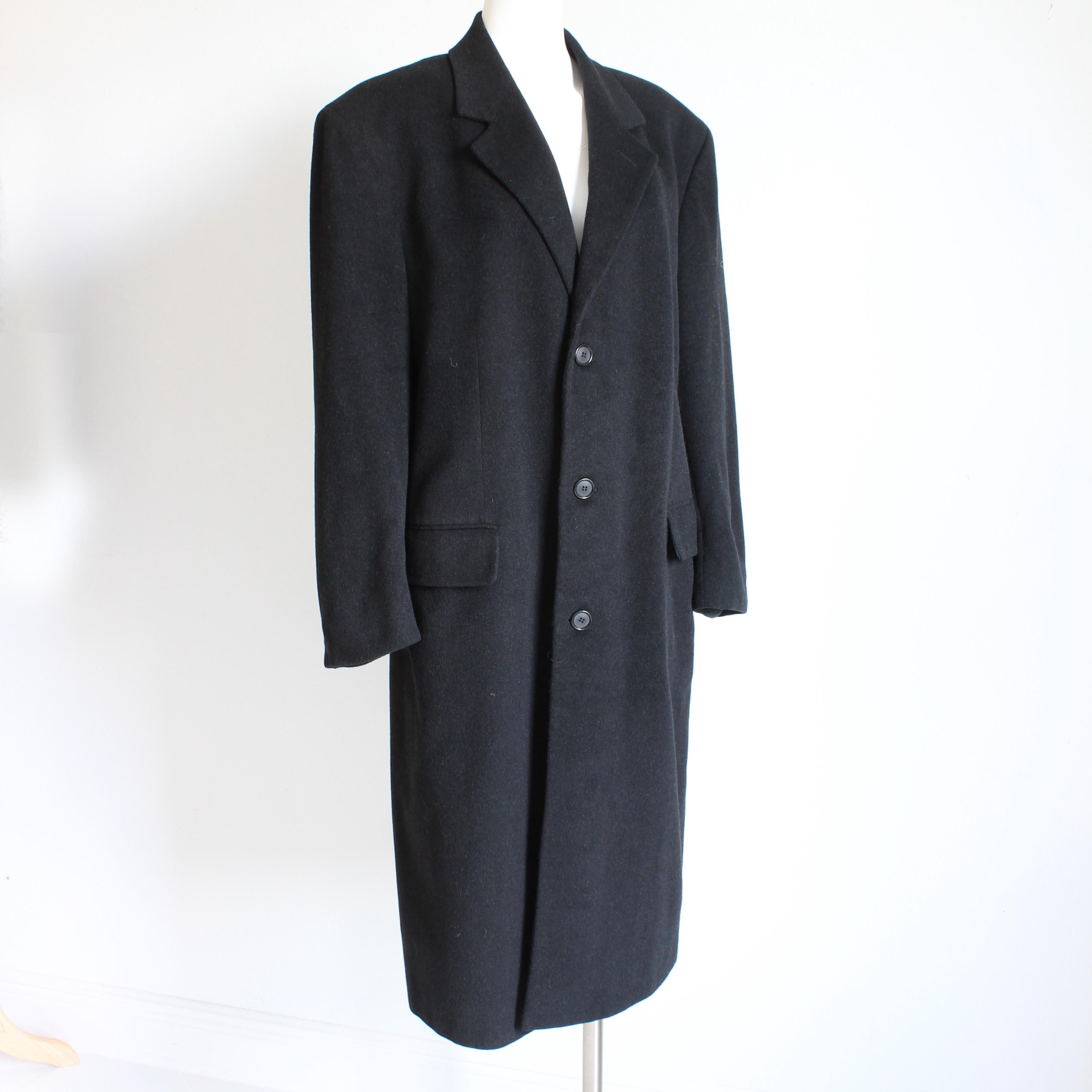 Manteau vintage Bill Blass Black Label en cachemire mélangé pour hommes Lord & Taylor, Taille R42 Bon état - En vente à Port Saint Lucie, FL