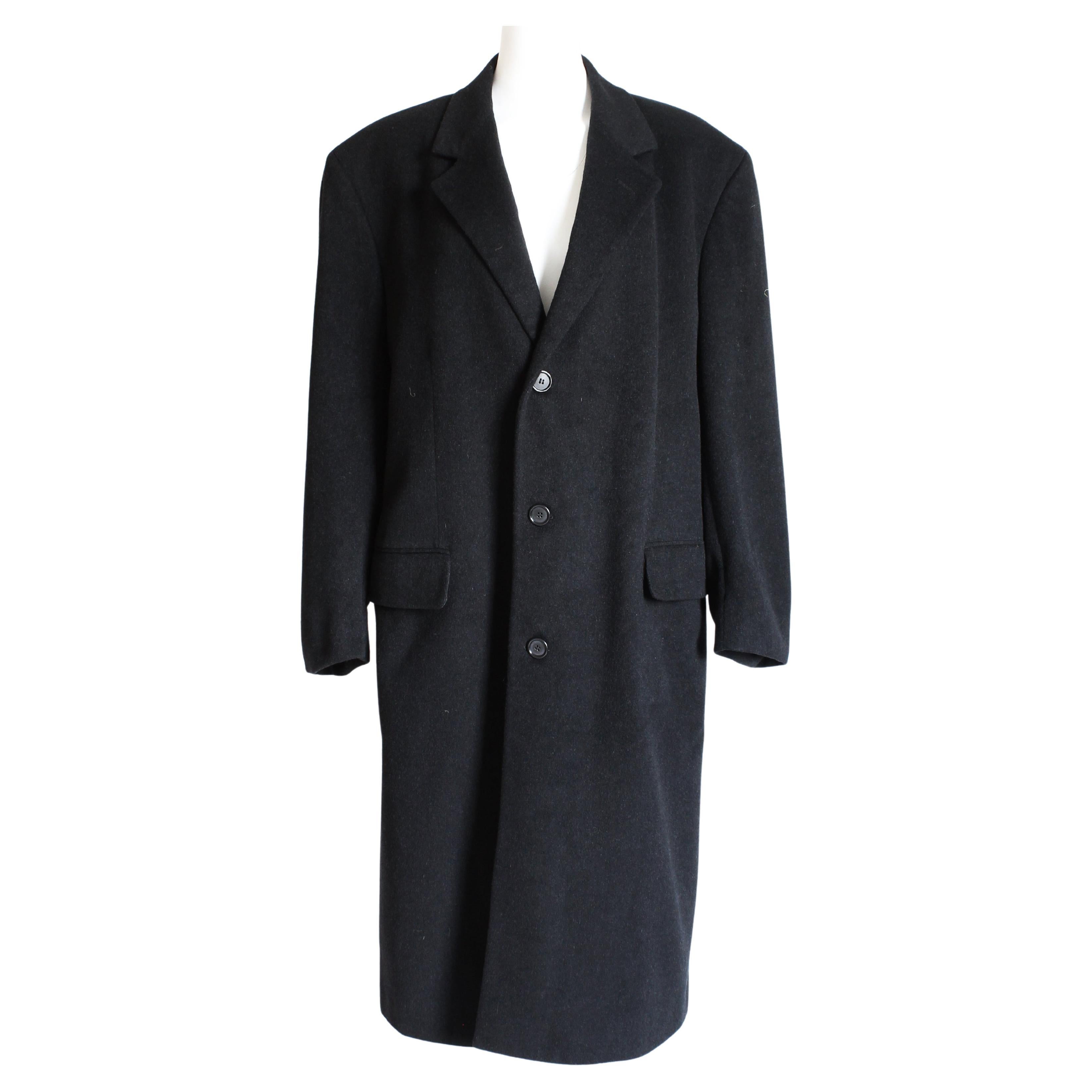 Manteau vintage Bill Blass Black Label en cachemire mélangé pour hommes Lord & Taylor, Taille R42 en vente