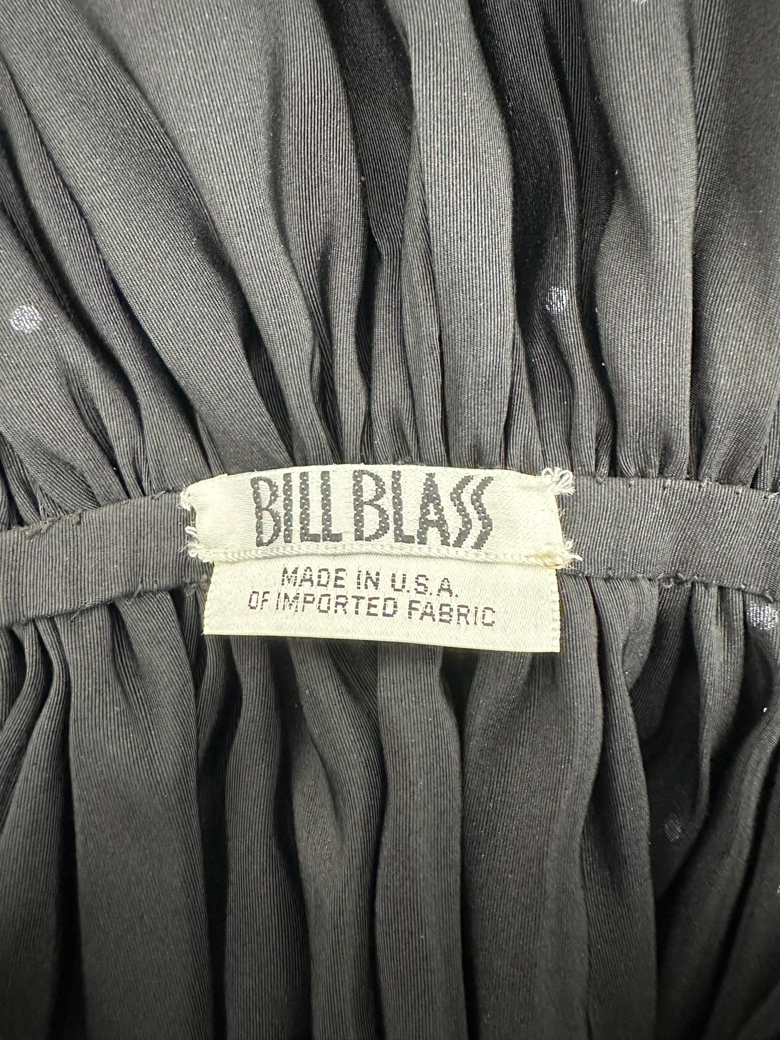 Bill Blass Black & White Faille Mini Polka Dot Ruffle Evening Stole 1990s OSFM For Sale 11