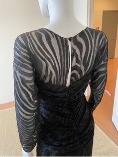 Bill Blass Chiffon Ruched Midi Dress