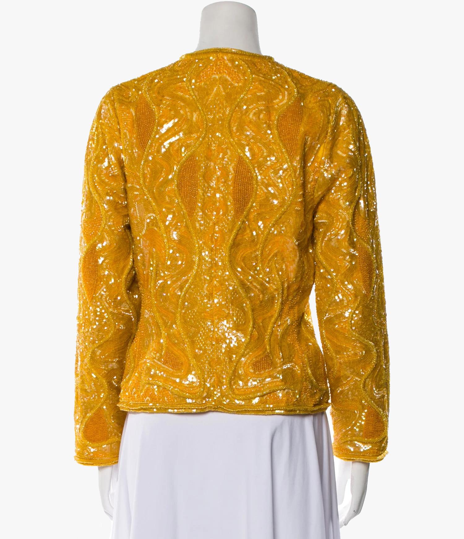 Arancia Giacca da sera vintage di Bill Blass, 1986 in vendita