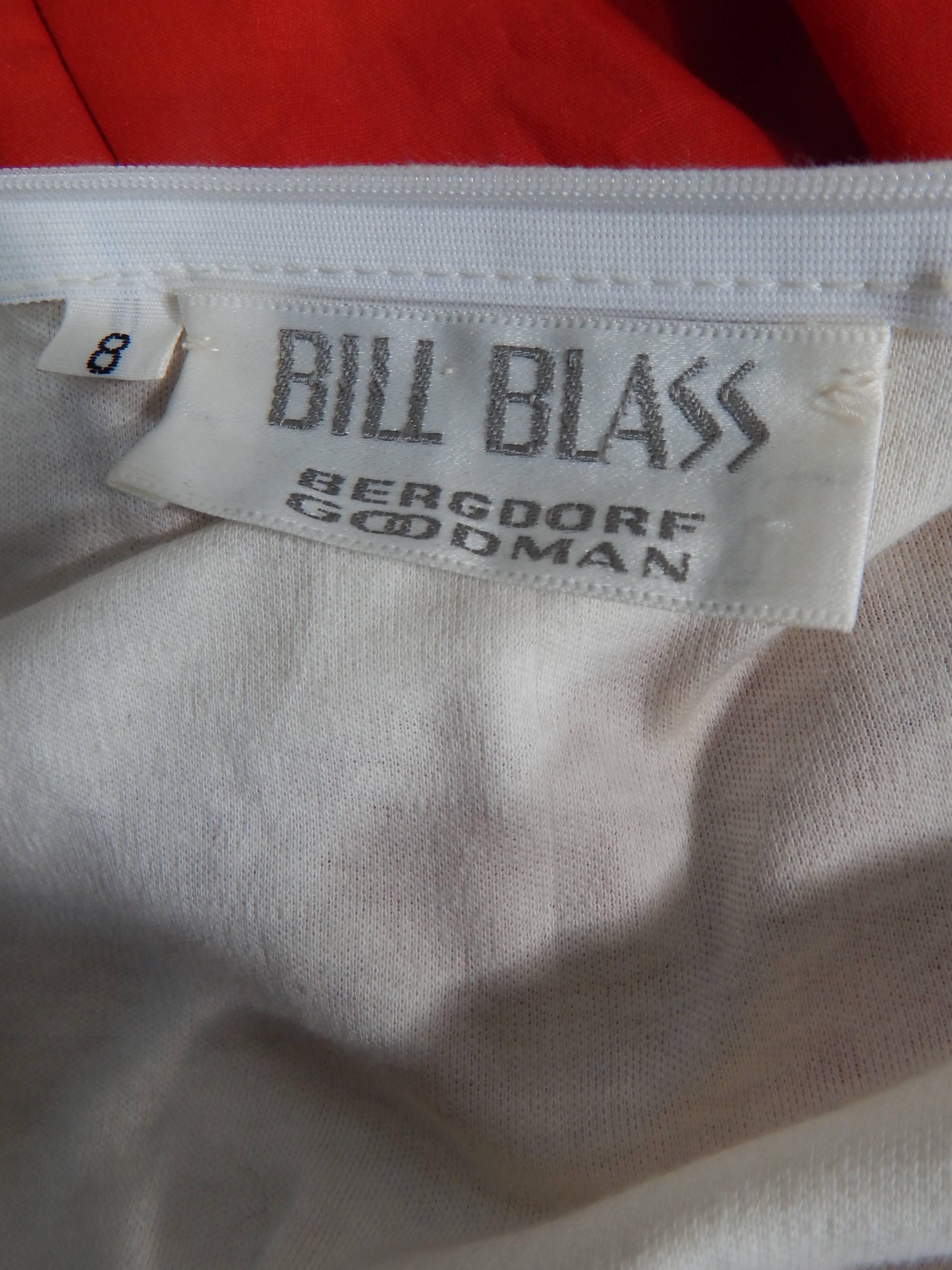 Bill Blass Cotton and Chintz Dress, 1980s For Sale 2