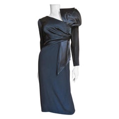 Bill Blass Dress with Dramatic Bow 1980s Bill Blass Dress with Dramatic Bow 1980s