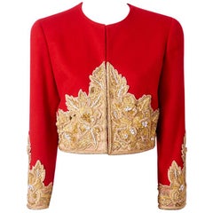 Bill Blass Embroidered Bolero Jacket