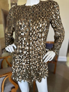 Bill Blass Exquisite Mosaic Beaded Jacket / Mini Dress from 1999