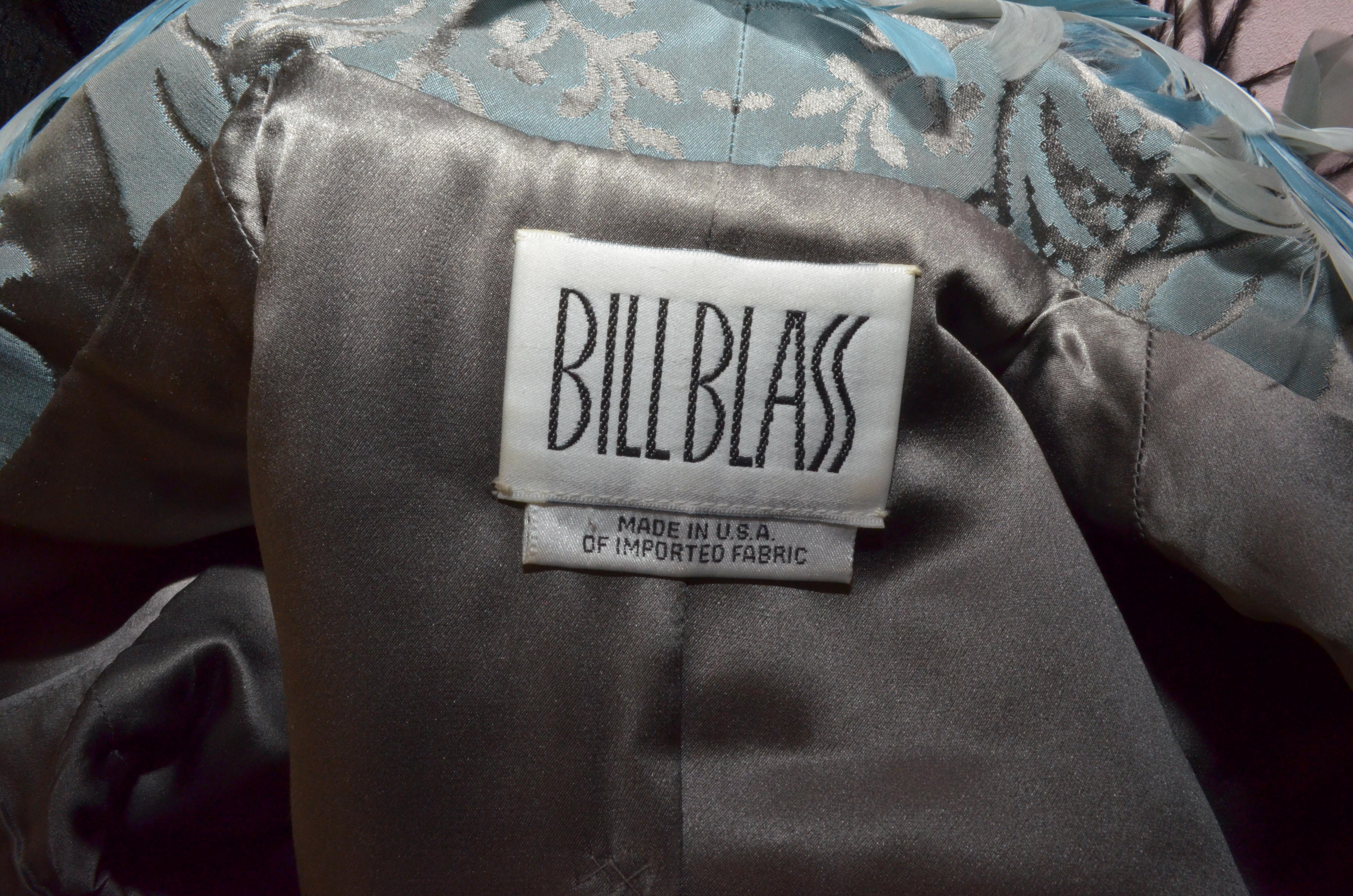 Bill Blass Feather Trim Jacket with Skirt Set 1