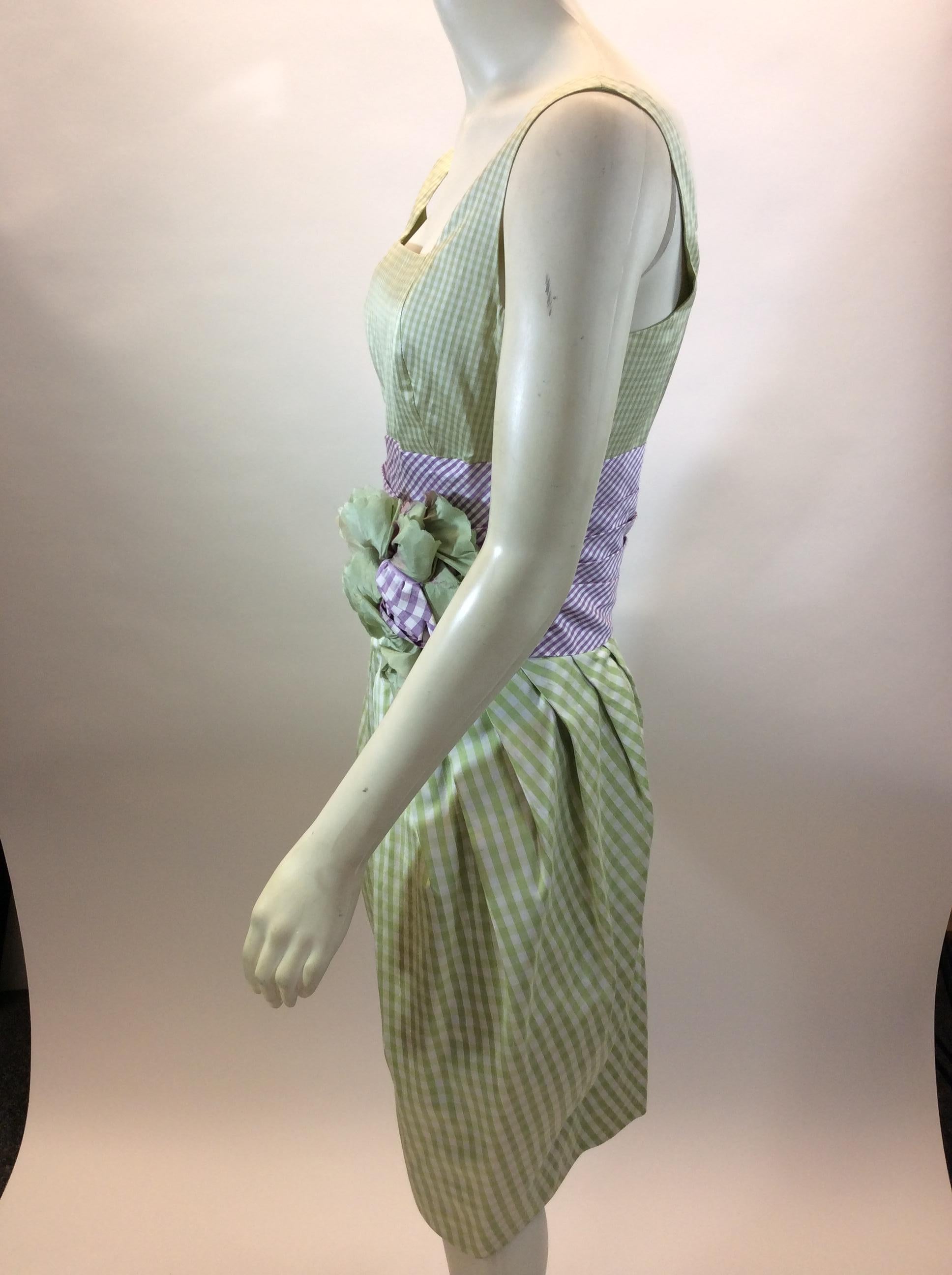 Bill Blass Green and Purple Plaid Dress
$499
Made in the US
Size 8
Length 40