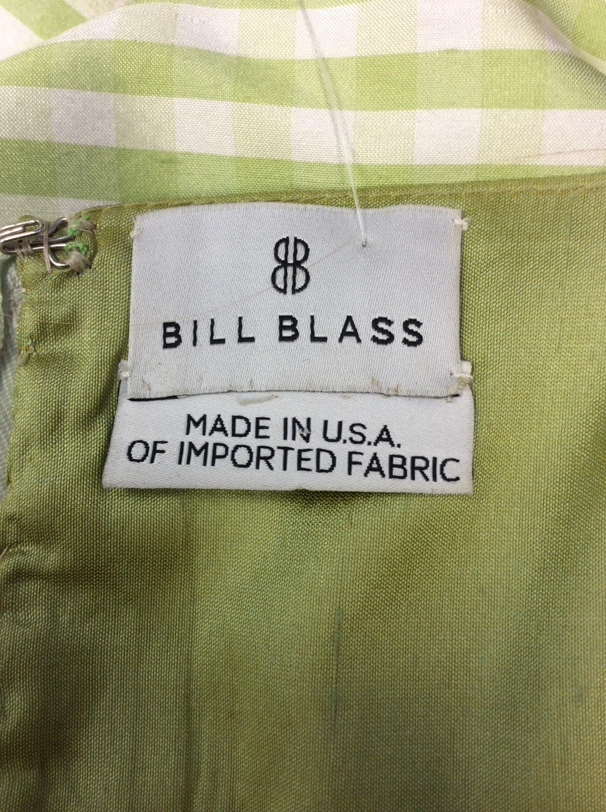 Bill Blass Green and Purple Plaid Dress For Sale 3