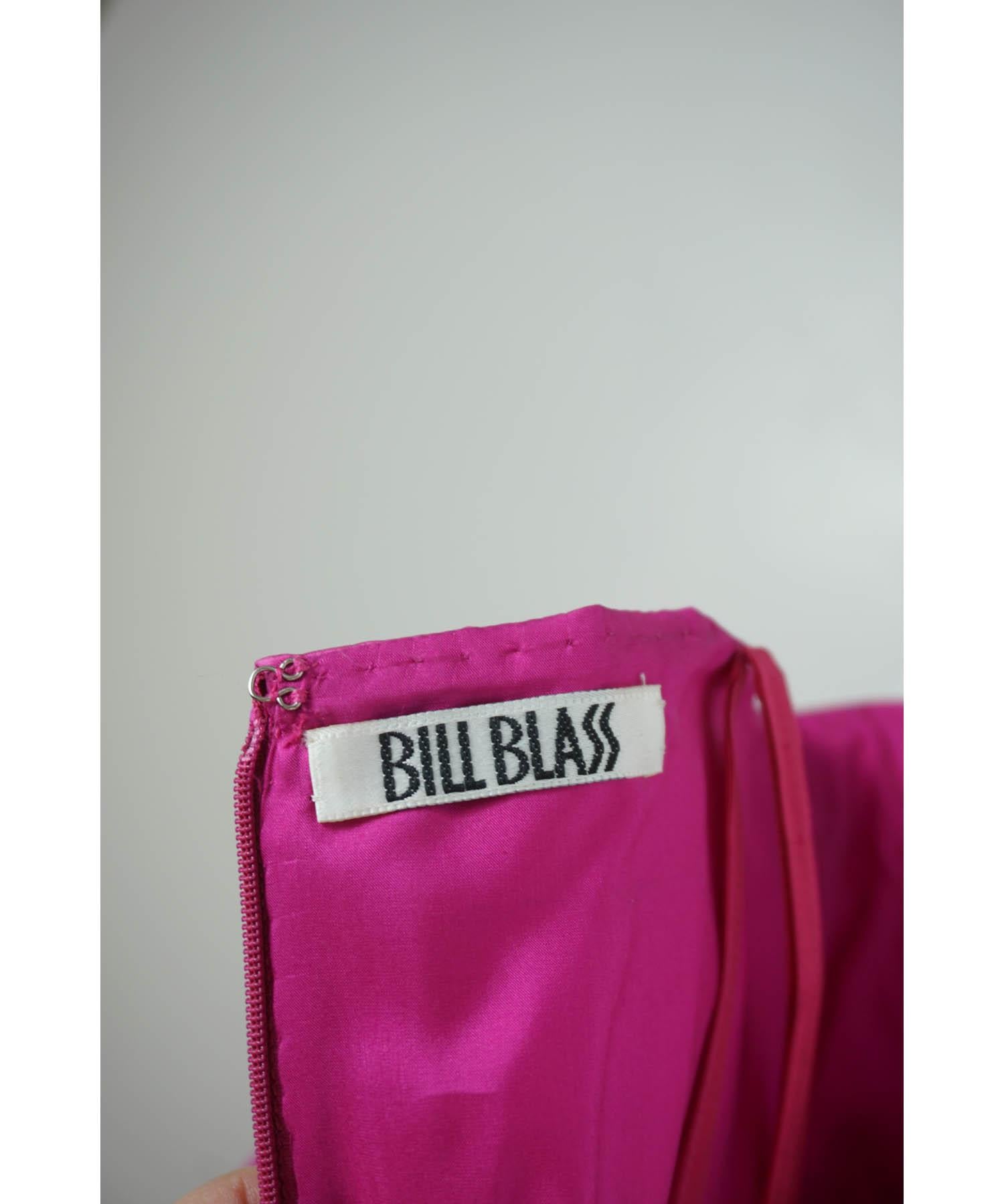 Bill Blass Hot Pink Silk Gown For Sale 2