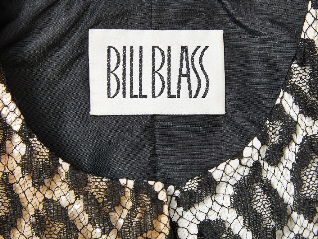 Bill Blass  Leopard Pattern Lace and Sequined Evening Cardigan For Sale 2